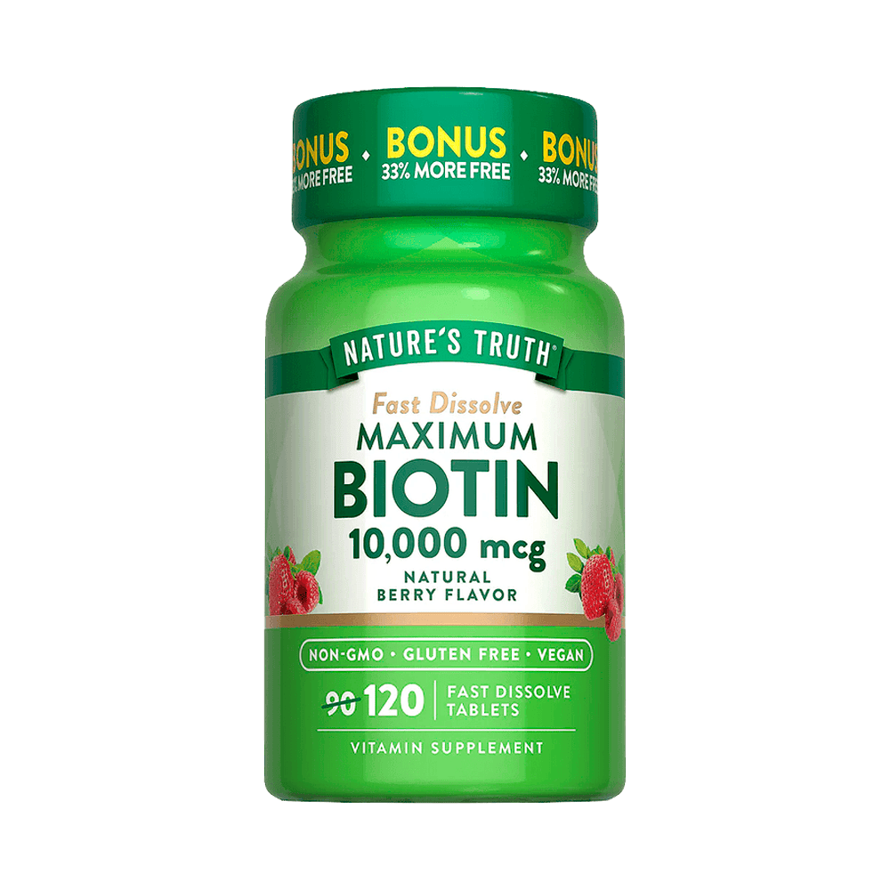 BIOTINA 10 000 MCG NATURES TRUTH 120 TABLETAS