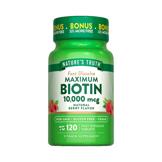 BIOTINA 10 000 MCG NATURES TRUTH 120 TABLETAS